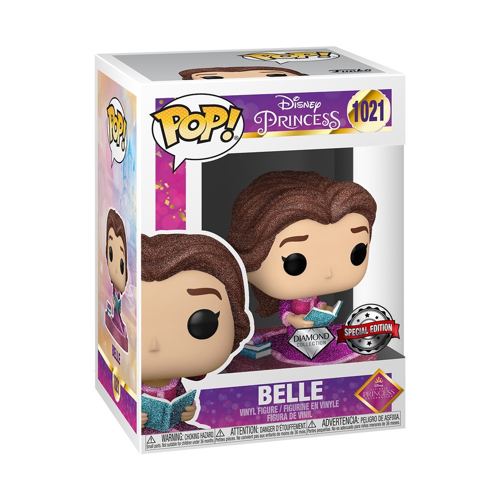 Funko Pop Disney Belle Diamond Glitter Hot Topic Exclusive 1021 Vinyl Figure